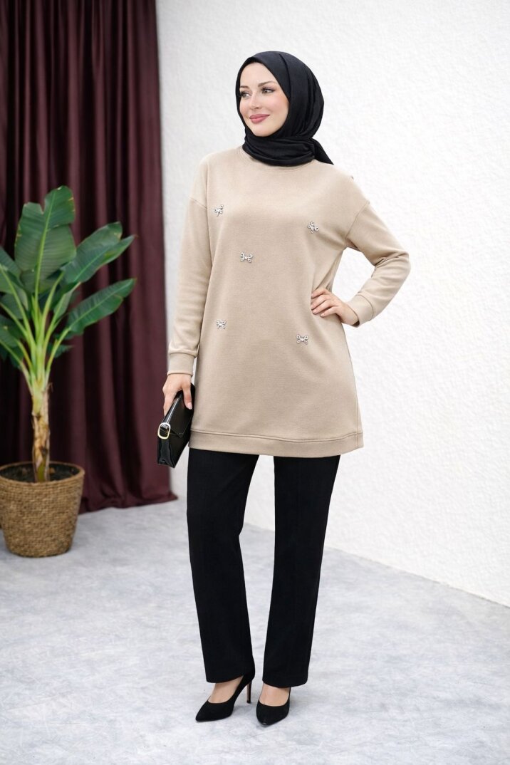 Taşlı Tesettür Tunik - 3