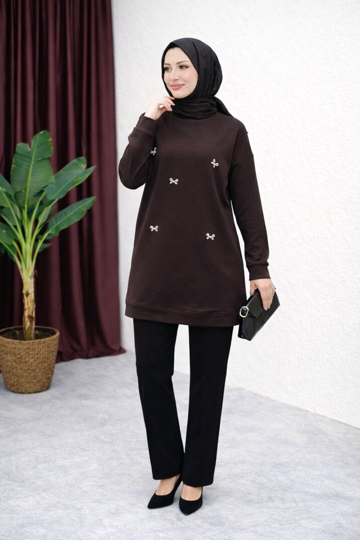 Taşlı Tesettür Tunik - 6